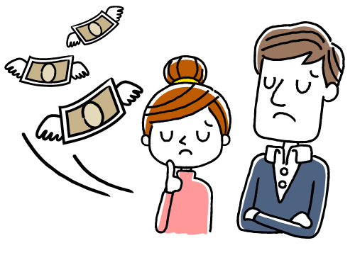 借金に苦しむ男女